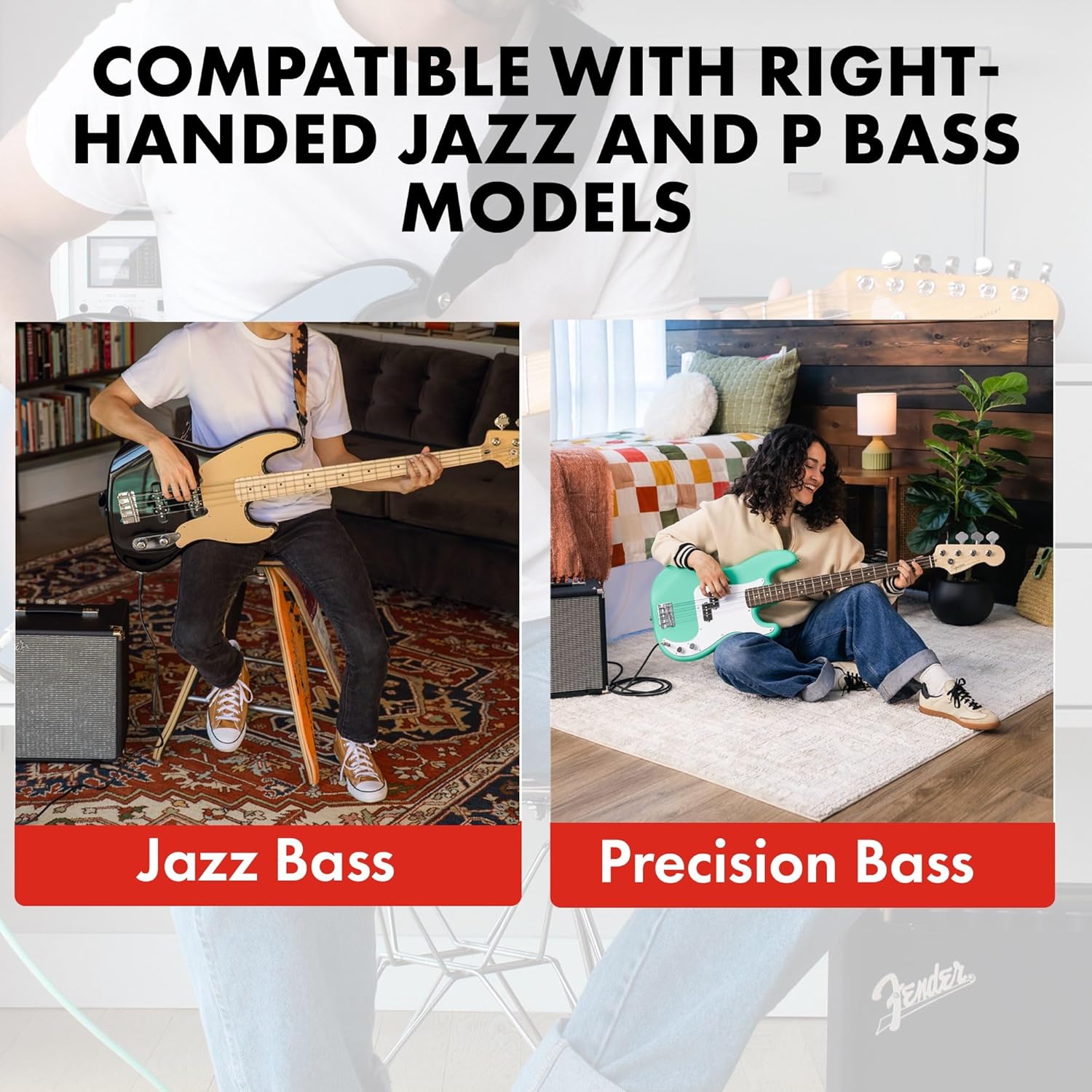 Fender Classic Series Wood Case, Precision Bass/Jazz Bass, Black