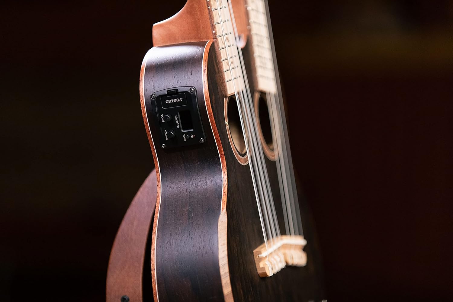 Custom Built Series Double Neck 4 & 8 String Tenor Acoustic-Electric Ukulele w/Bag