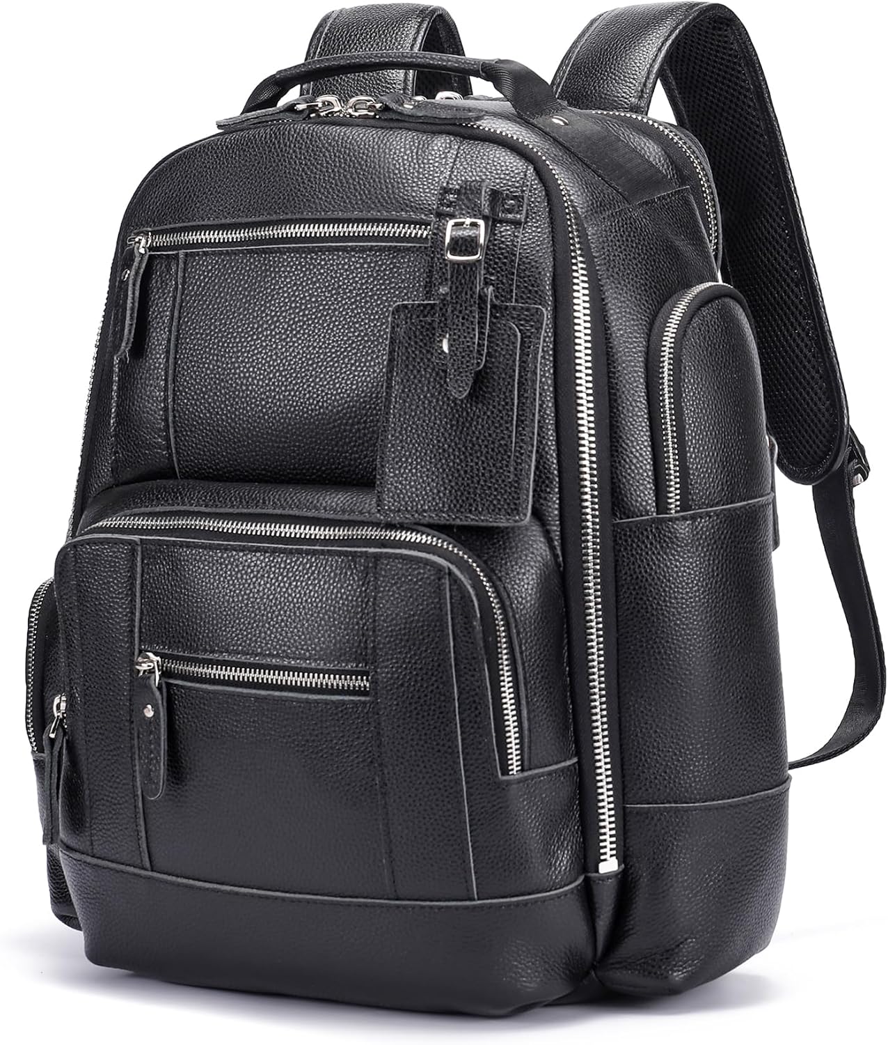 LANNSYNE Leather Backpack for Men, 15.6