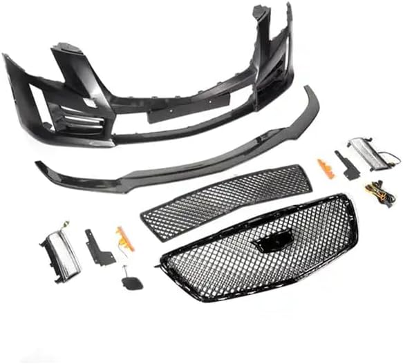 PP Plastic Car Body Kits Front Bumper Assembly Front Lip Grille, Compatible For Cadillac ATS Update V Special Edition 2013-2019