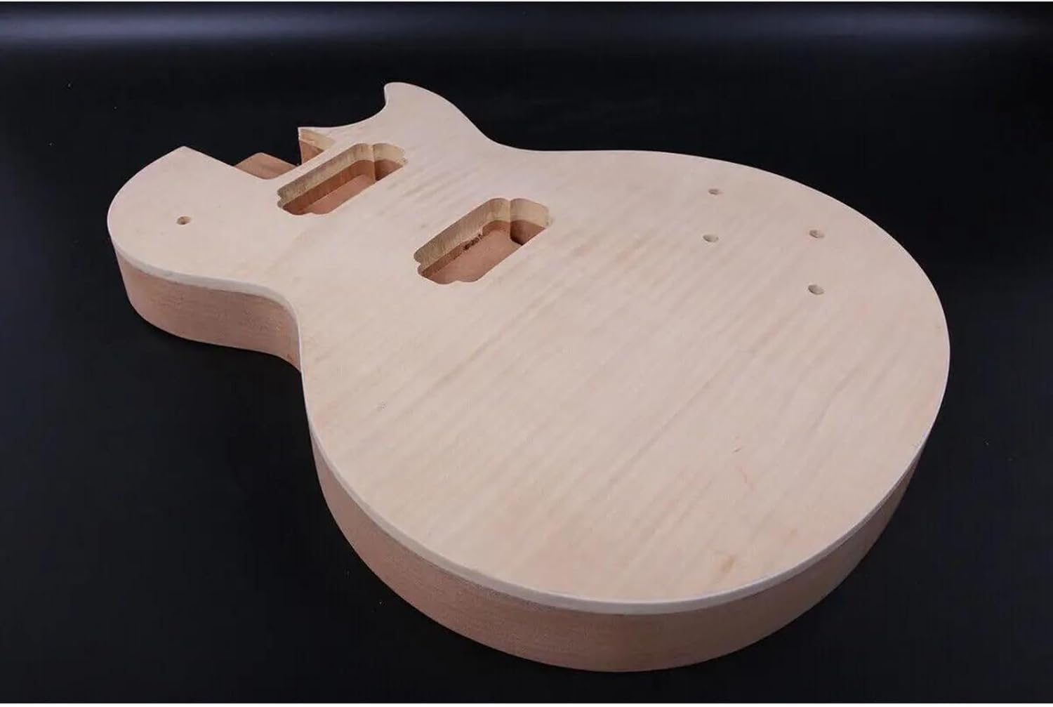 Guitar Body Guitar Replacement Parts DIY Electric Guitar Body Replacement Flame Maple Veneer HH Pickup Guitar Parts Accessory Undrilled