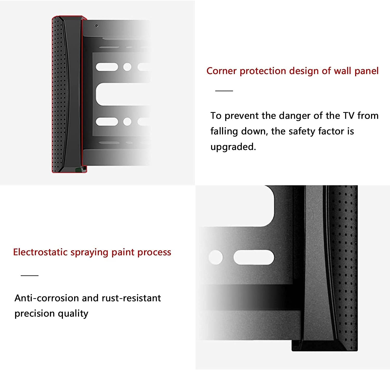 Fixed TV Wall Mount for 32-55 Inch TVs - Ultra Slim Bracket, Max 400x400mm, Load-Bearing up to 36kg, Compatible with LED, LCD, OLED, and Plasma TVs.