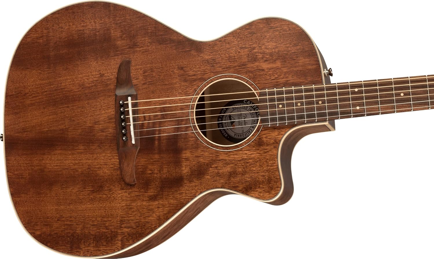 Fender All-Mahogany Newporter Special Acoustic Guitar, with 2-Year Warranty, Natural, Pau Ferro Fingerboard, with Gig Bag