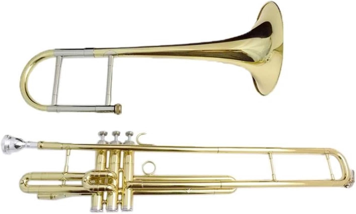 Professionals euphonium Musical Instruments Piston Trombone Eb Key Copper Brass Lacquer Silver With Case Mouthpiece(Silver plated)