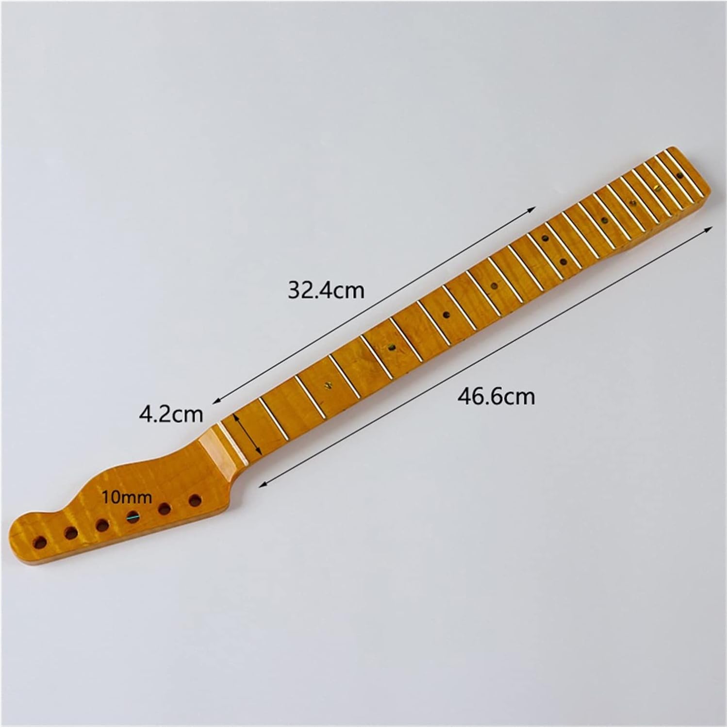 TSTS Electric Guitar Neck Maple Guitar Neck 21 Frets for TL Guitar Neck High Gloss 5.6cm Width Guitar ​Neck Replacement