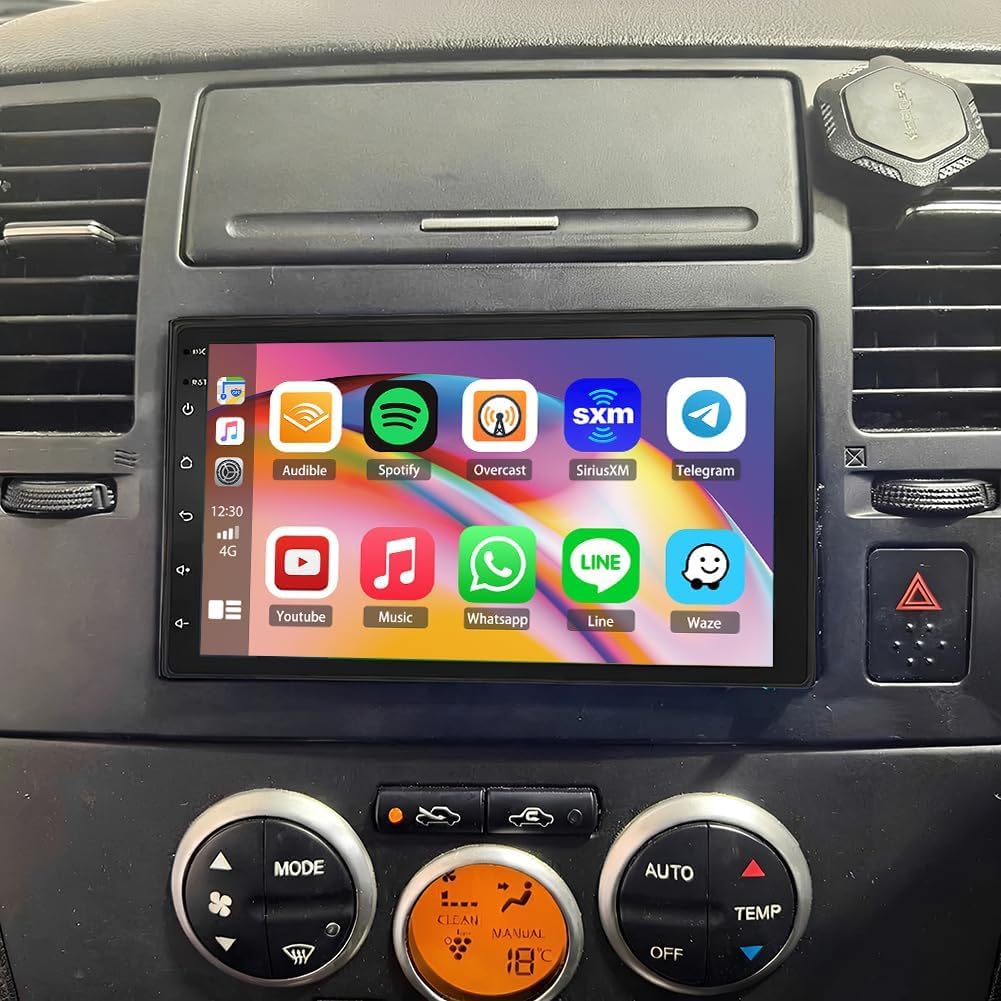 8+256G Double Din Radio Stereo for Nissan Tiida 2004-2011 with Wireless Carplay & Android Auto,7 Inch Android 15 Car Audio Receiver GPS Navigation Unit with Bluetooth Head Unit WiFi SWC