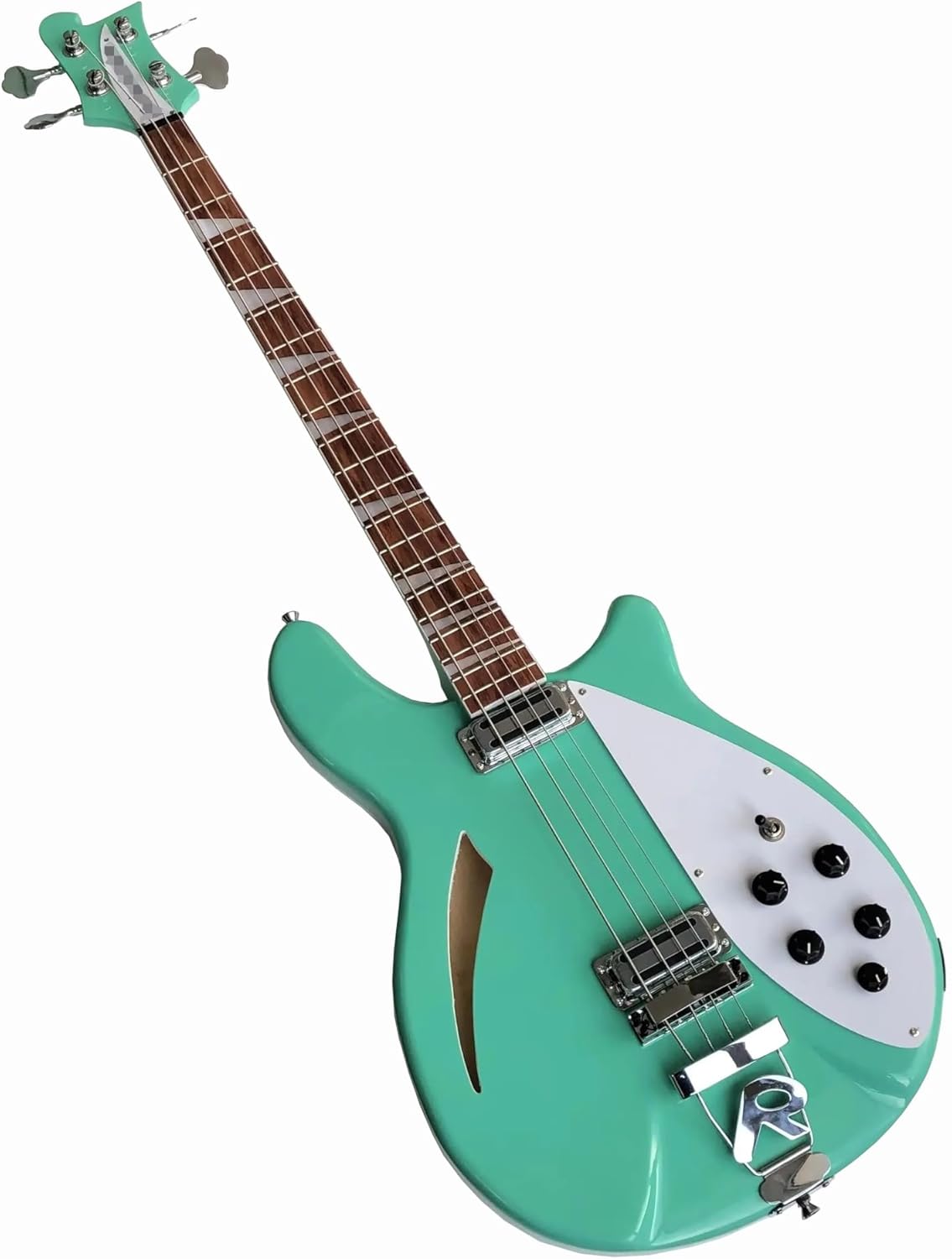 4-String Semi-Hollow Electric Bass Guitar with F-Hole -20 Fret Alder Wood Construction