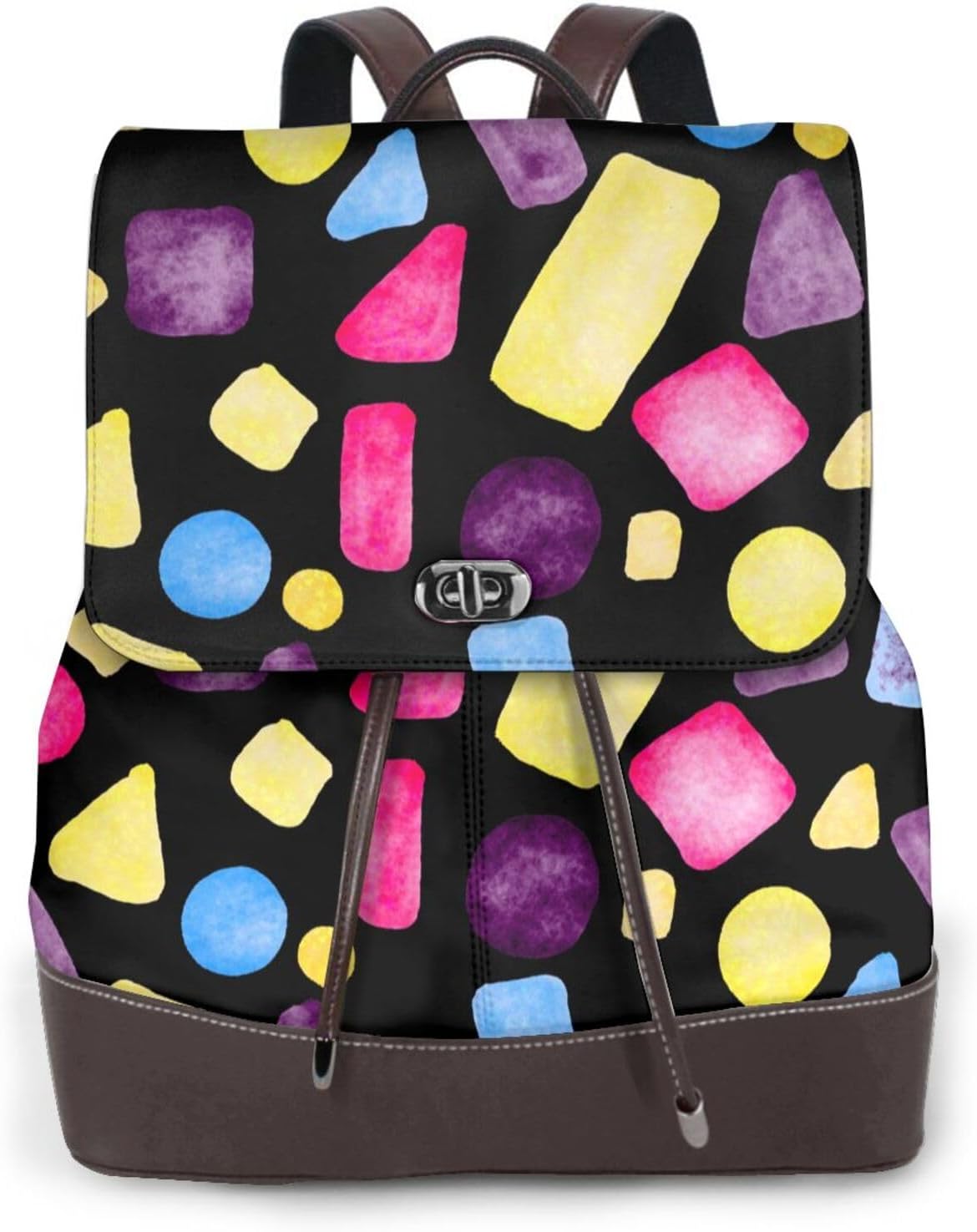 Watercolor for Womens Backpack Purse Microfiber PU Anti-theft Large Fashion Designer Travel Bag Ladies Shoulder Bags