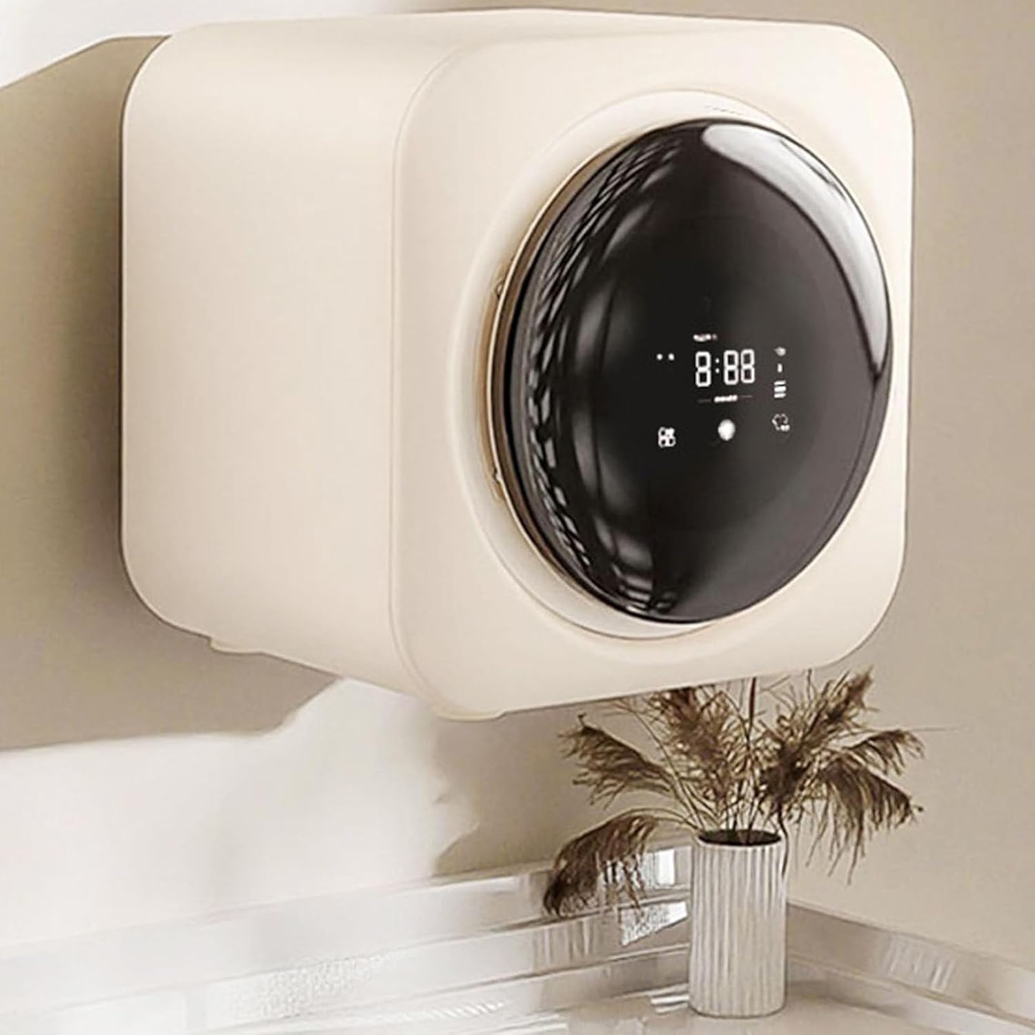 Mini Fully Automatic Washing Machine, Smart Drum Washing and Drying, Wall-mounted/desktop Integrated Washing Machine, Front-loading Small Dryer (Wallhanging)