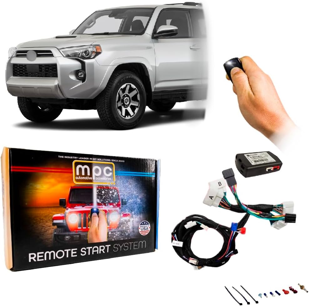 MPC Remote Start Kit Compatible with Toyota 4Runner 2020-2021 || Plug and Play || 2X 1-Button Remotes Extended Range || USA Tech Support