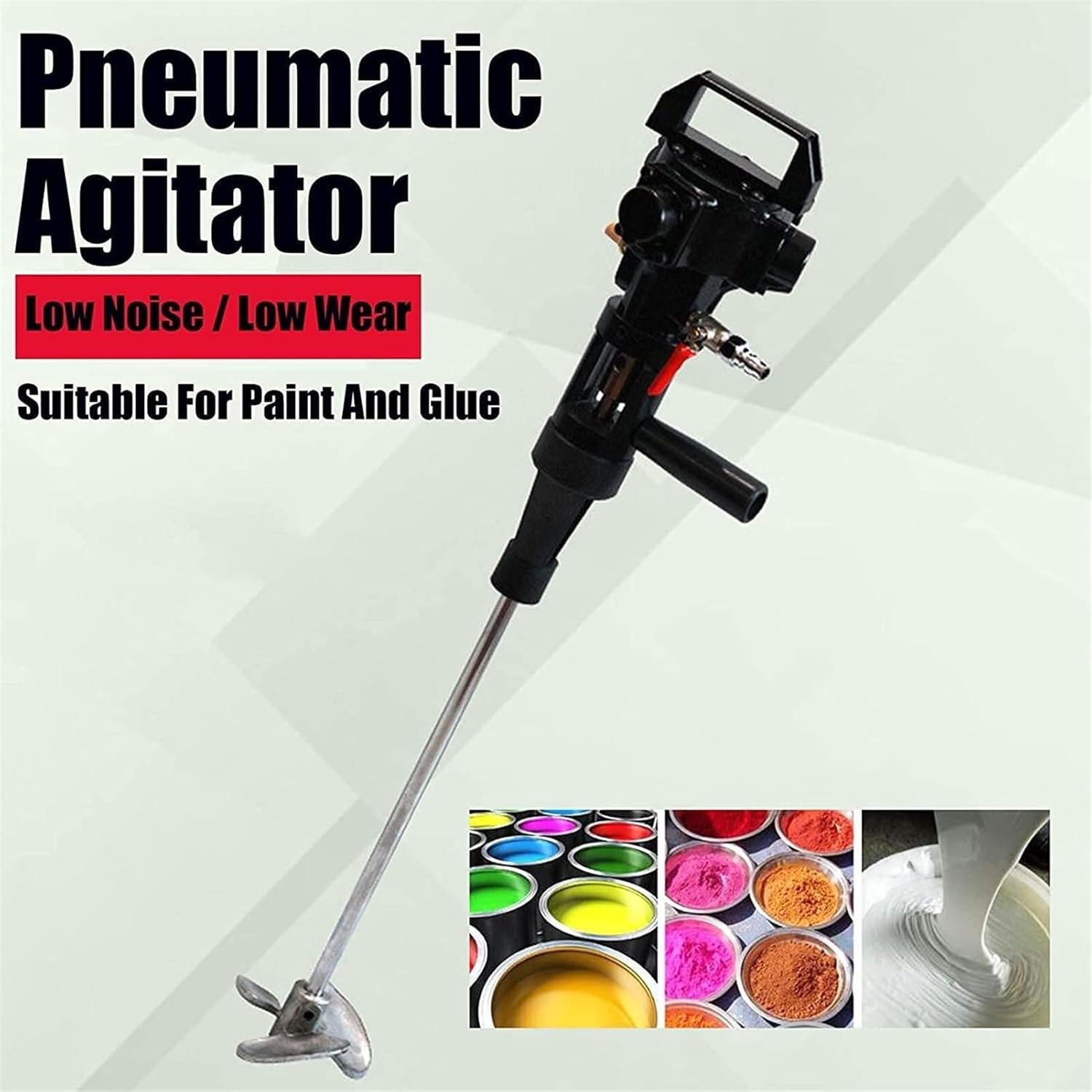Pneumatic Paint Mixer Coating Pneumatic Mixer, Industrial Paint Mixer Machine, Multifunction Small Liquid Coating Agitator for Paint Mixing