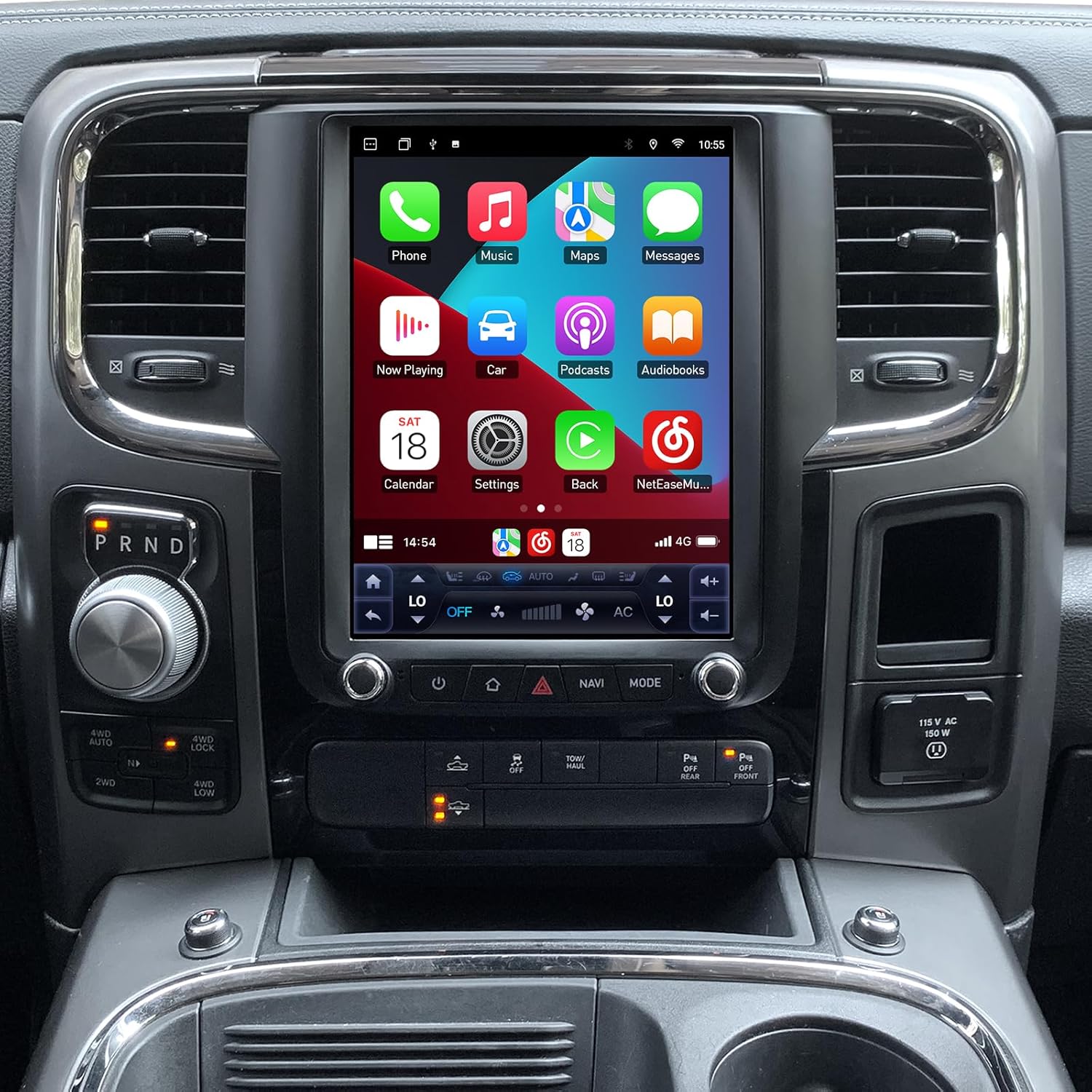 Car Radio Stereo for Dodge Ram 1500 3500 2013-2018 Android 12.0 GPS Navigation Upgrade with 10.4'' IPS T-Style Screen Support Wireless Carplay Bluetooth/DSP/Android Auto Optical Fiber Output