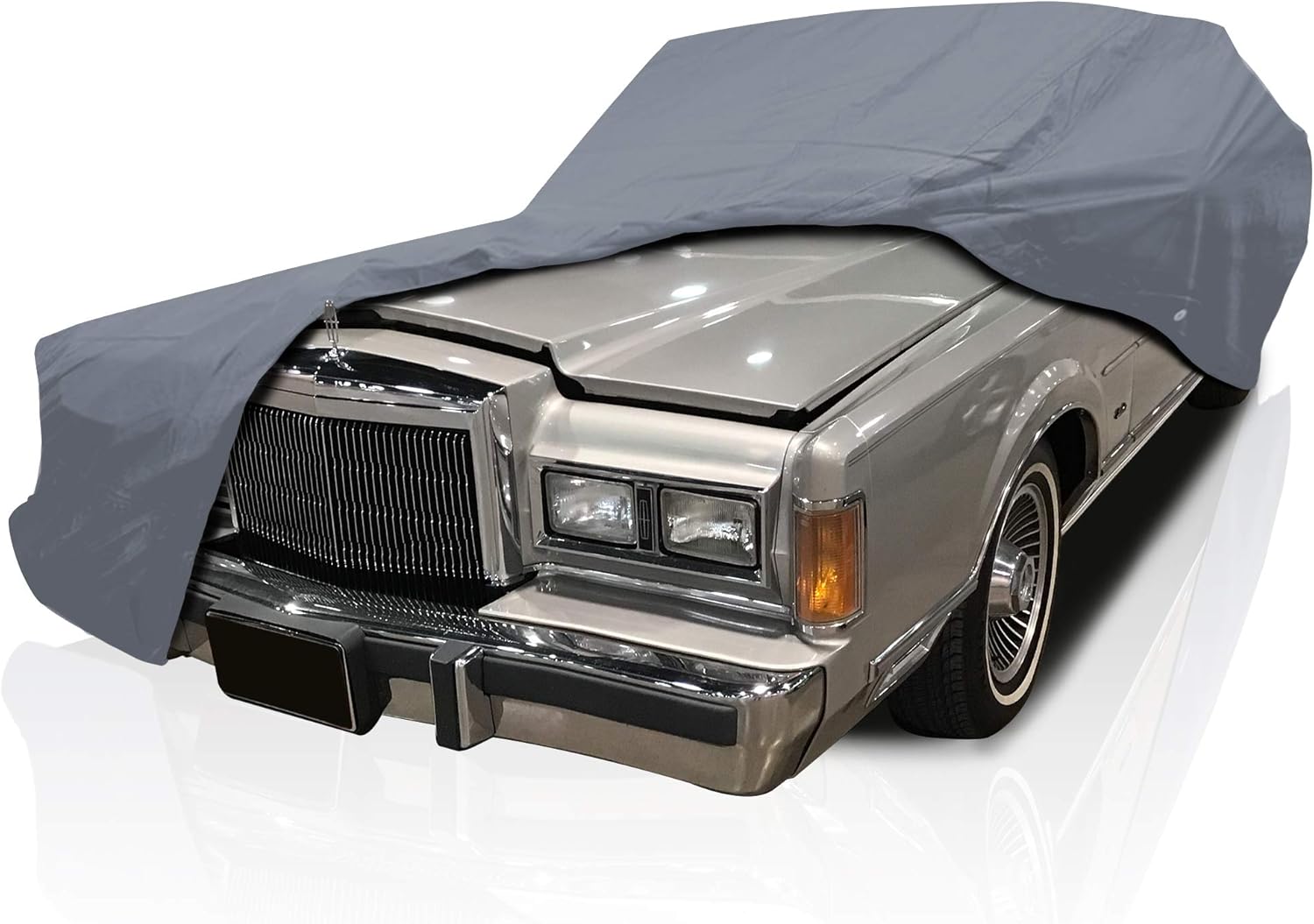 USCarCover Supreme Car Cover for Lincoln Continental 1974-1979 Coupe 2-Door Sedan 4-Door All Weather Semi Custom Fit Full Coverage Dust, Snow, Rain, Hail Protection