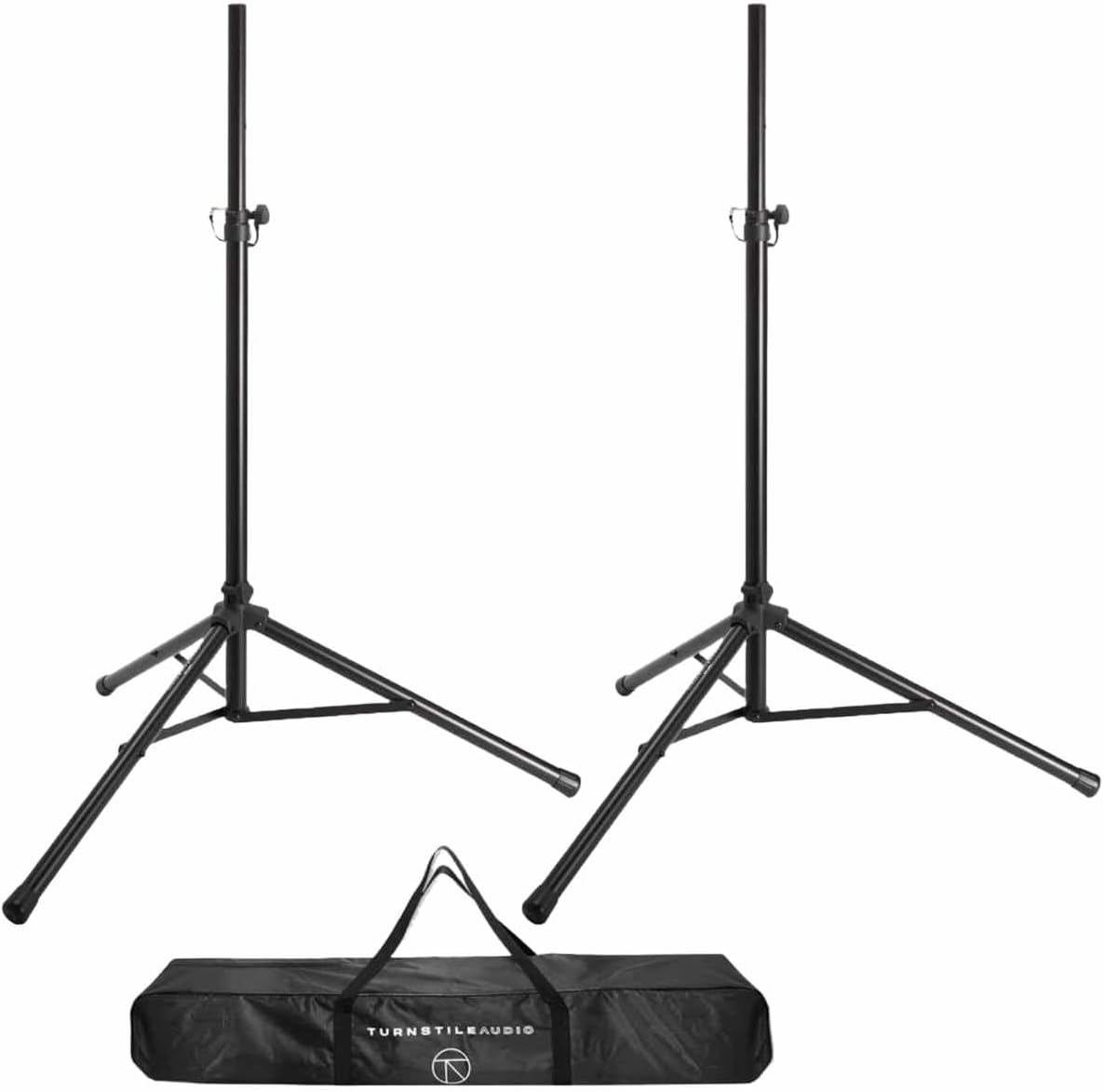 Behringer EUROLIVE B212D 550 Watt 2-Way Active PA Speaker System - Bundle with Ultimate Support JamStands JS-TS50 Tripod-Style Speaker Stand Pair, 2 Pack 25' XLR Microphone Cable