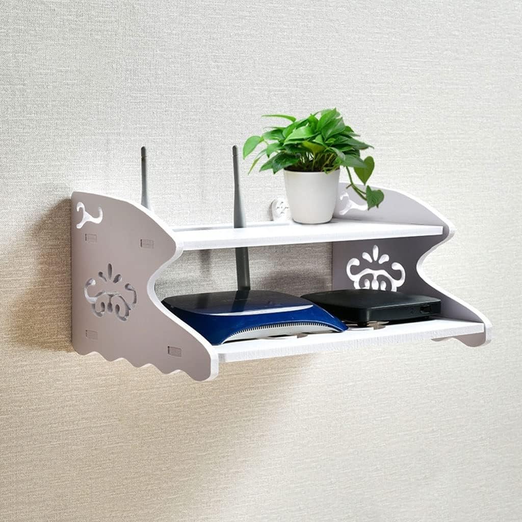 Floating Cable Box Shelf, Floating Wall Mount Shelf, Floating Shelf Wall-Mounted TV Stand, Wall Mount Shelves (Color : B)