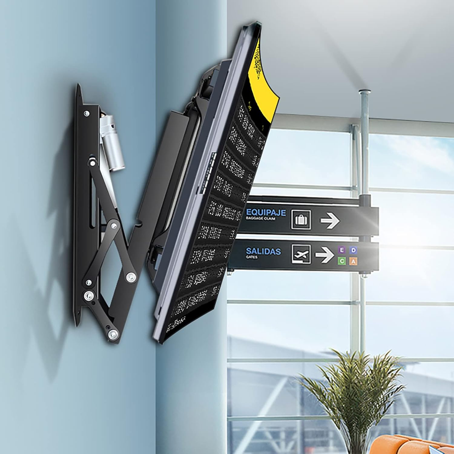 TV Stand,Electric TV Wall Mount, Full-Motion, Articulating TV Wall Mount Bracket, Motorized Ceiling TV Bracket for 32-75inch TVs, Two Installation Methods