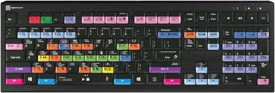 LogicKeyboard Astra 2 PC Backlit Keyboard - Image Line FL Studio (Astra2PCFLd1)