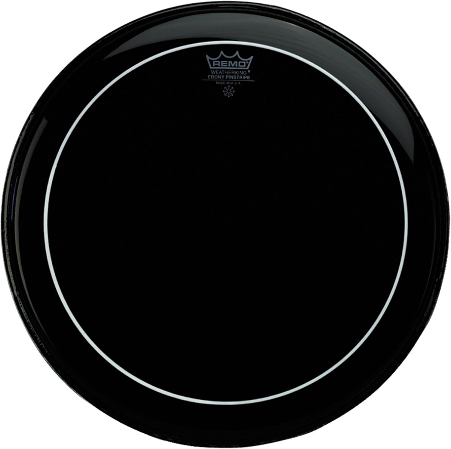 Remo ES1624-PS 24-Inch Ebony Pinstripe Bass Drum Head