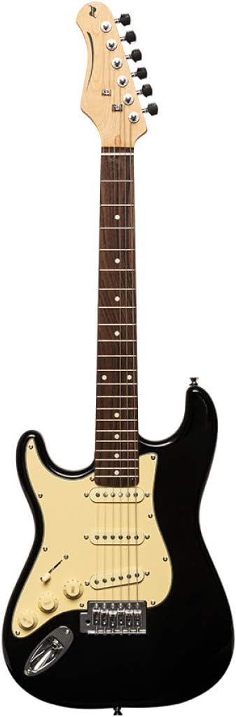 Stagg 6 String Solid-Body Electric Guitar, Left, Black, 3/4 (SES-30 BK 3/4LH)