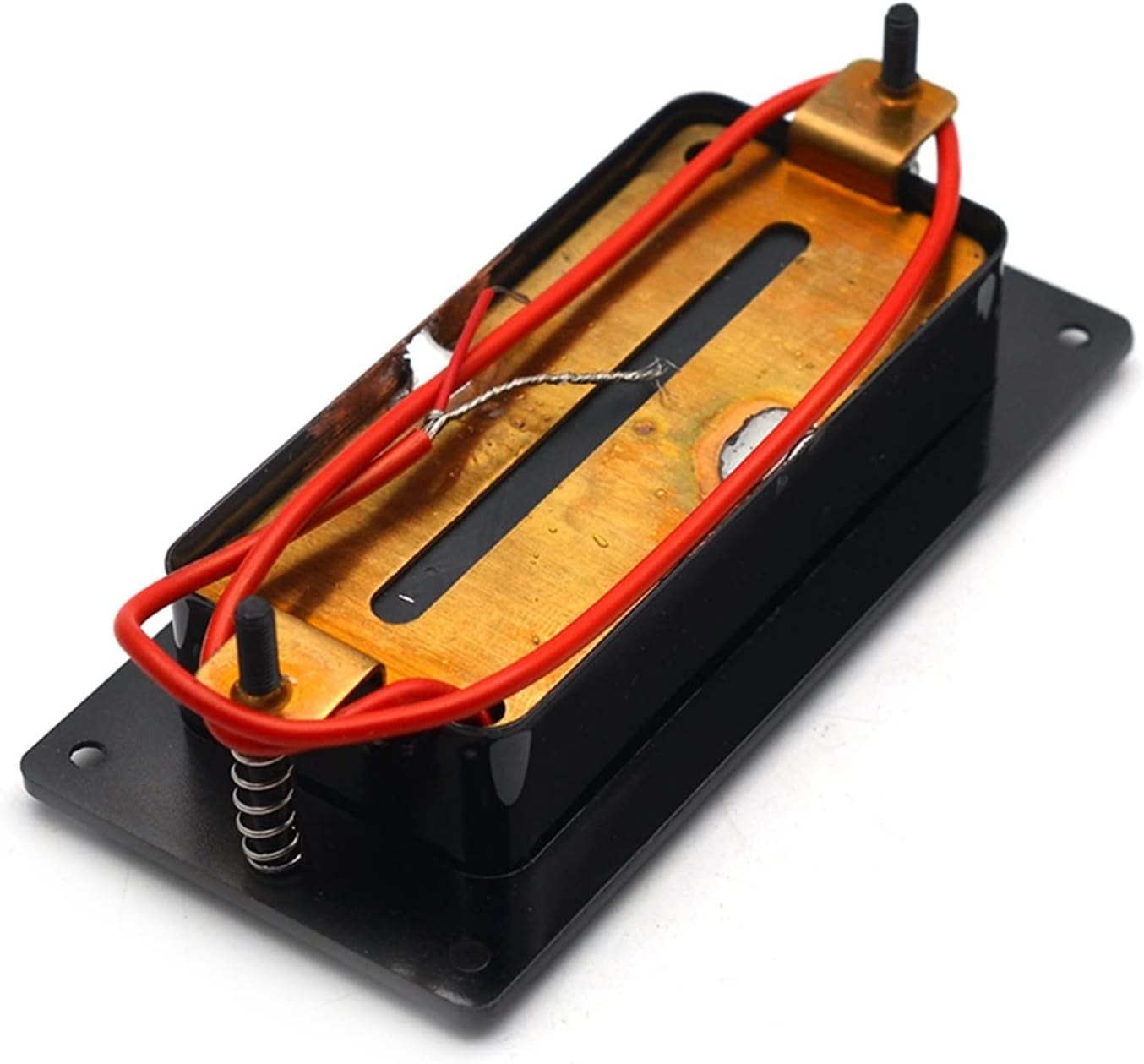 Mini Style Two Line Electric Bass Humbucker Pickup Gold Chrome Guitar humbucker Pickup (Color : Chrome)