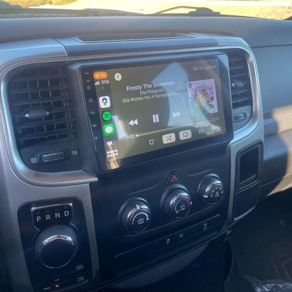 Double Din Radio for 2019 RAM 2500 Android Radio Upgrade Touchscreen Compatible with Wireless Carplay Android Auto,Car Stereo with Bluetooth GPS Navigation Multimedia Player WiFi FM Backup Camera