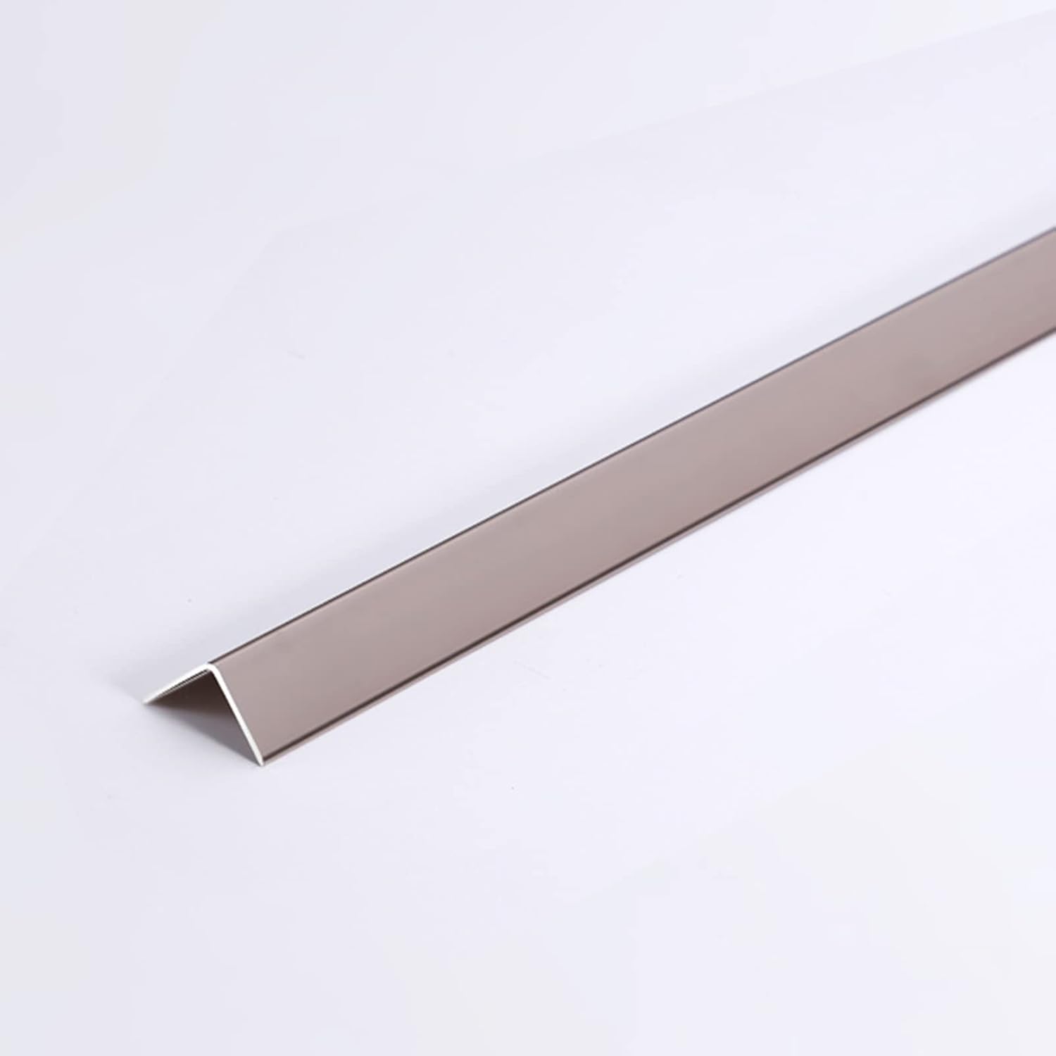 Transition Strip Cuttable Floor Stair Edging Trim - 2cm Wide Stair Edge Protector Metal Stair Nosing Strips, Wide Step Stair Edge Protector School Hospital(Rose Gold,100cm(39.4