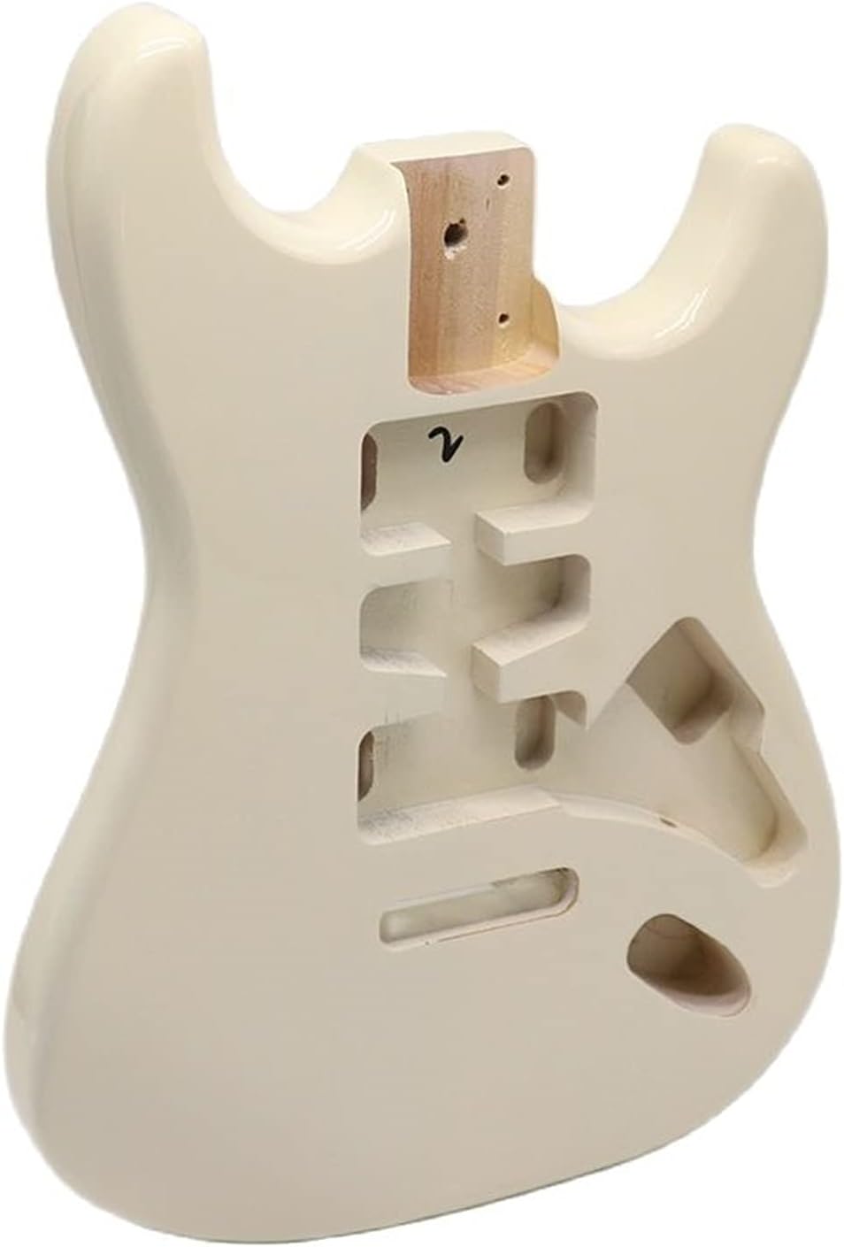 Unfinished Guitar Body Milky White Poplar Wood ST Guitar Body 6 Strings Electric Guitar Barrel High Gloss ST Wood Barrel Body Parts Guitar DIY Accessory