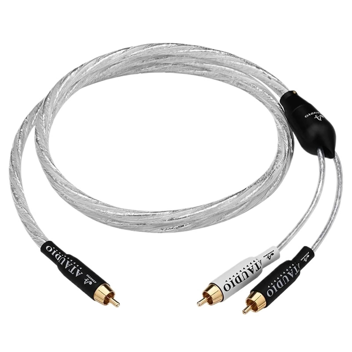 HiFi RCA to RCA Audio Cable for Amplifier CD 6N OCC Silver Plated Core RCA Y Splitter to 2RCA Male Cable(1.5m)
