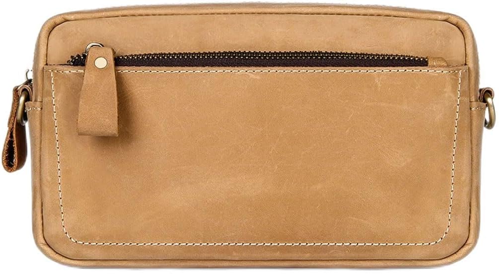 Men's Genuine Leather Crossbody Shoulder BagsTote Washing Bag Makeup Storage Hand