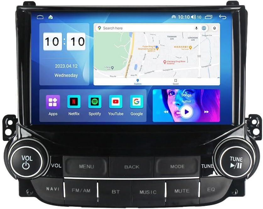 Android Car Stereo for Chevrolet Malibu 2012-2018,9 inch IPS Touchscreen with Upgrade Wireless CarPlay & Android Auto,WiFi/GPS,Support SWC and Subwoofer,8-Core 8G+256G