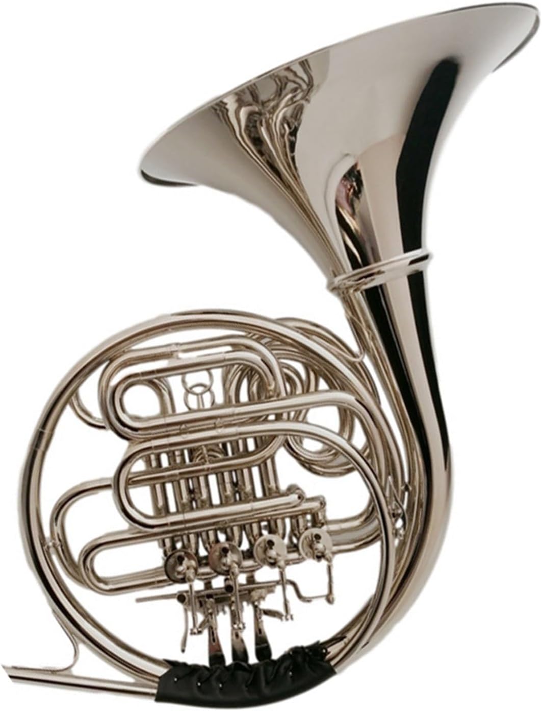 Brass French Horn Brass 4-key Double French Horn Instrument Split B/F Nickel-plated Beginner Band