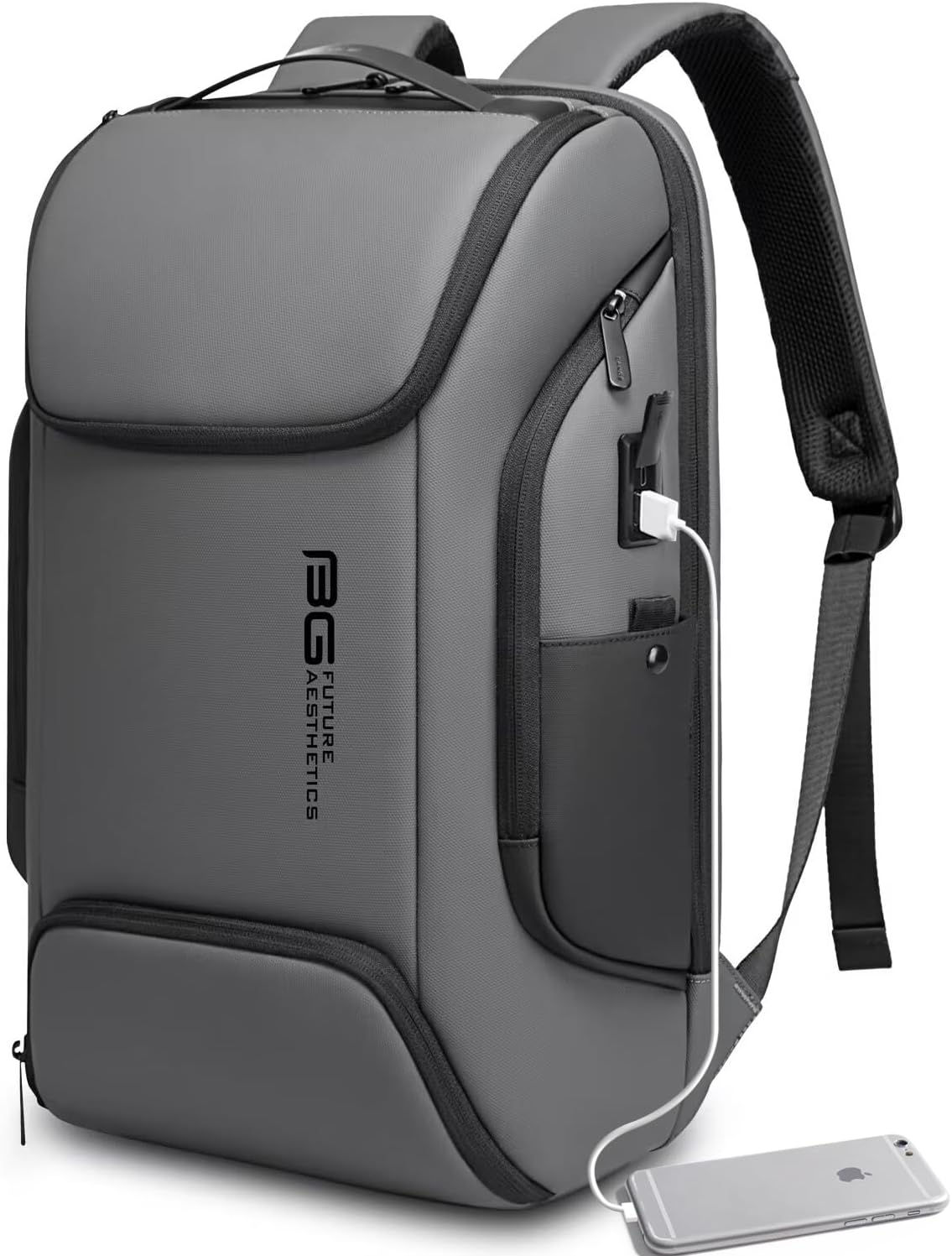 BANGE Business Laptop Smart backpack Can Hold 15.6 Inch Laptop Commute Backpack Carry on bag for men and women (Grey)