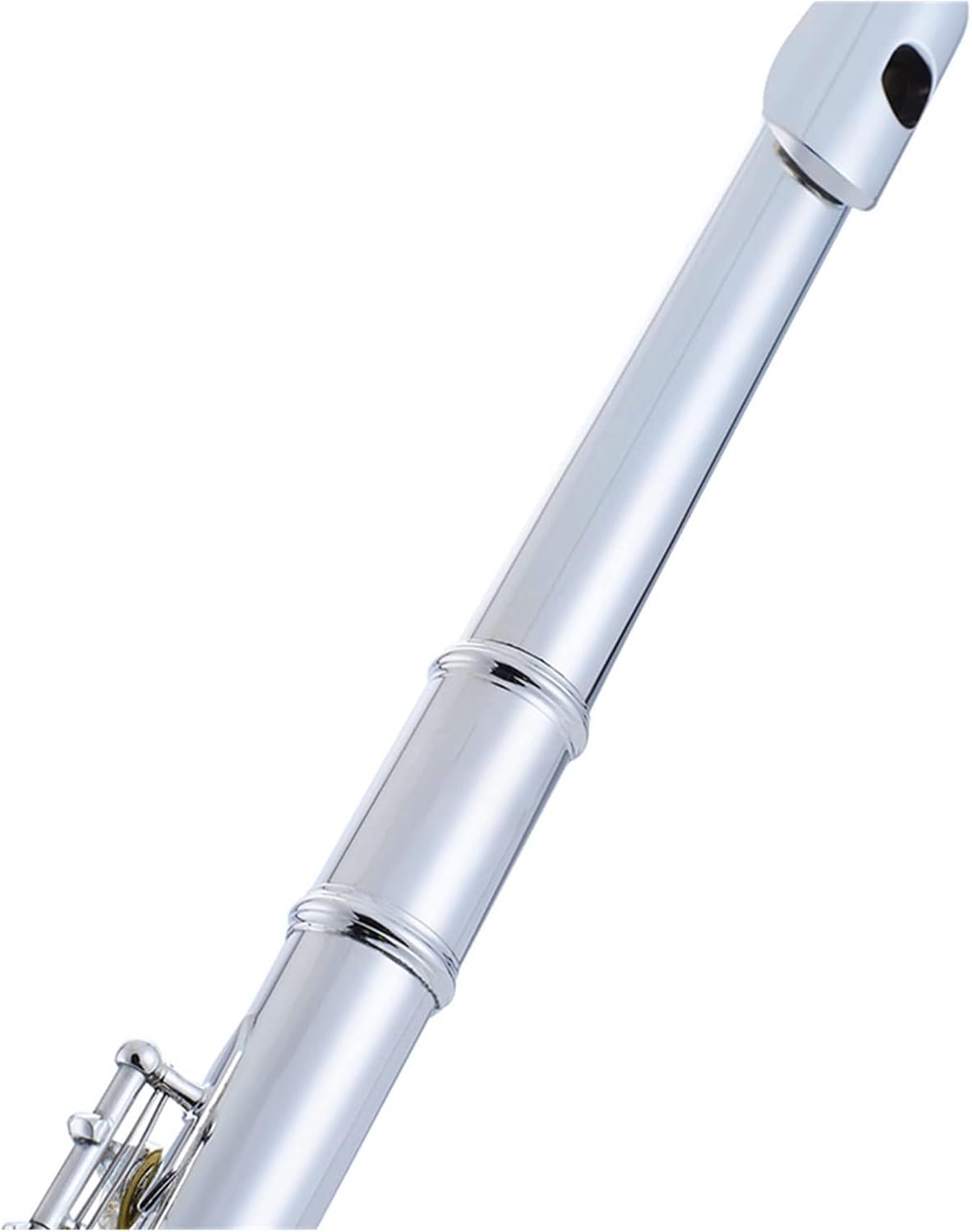 Flutes Musical Instrument Wind Instrument White Copper Button with E Key Split Student Flute C Tune Silver-Plated 16-Hole Flute