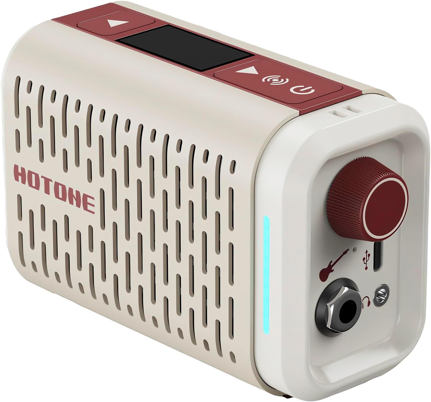 Hotone Pulze Mini AP-5WH Bluetooth Modeling Amplifier for Electric Guitar, Bass and Acoustic Instruments, White Edition