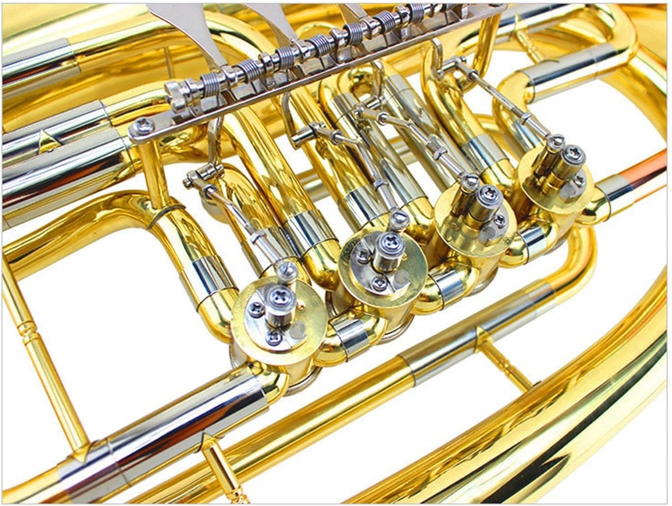 Beginner euphonium 4 Flat Keys B Flat Bass Horn Four Flat Keys Large Horn Phosphor Bronze Brass White