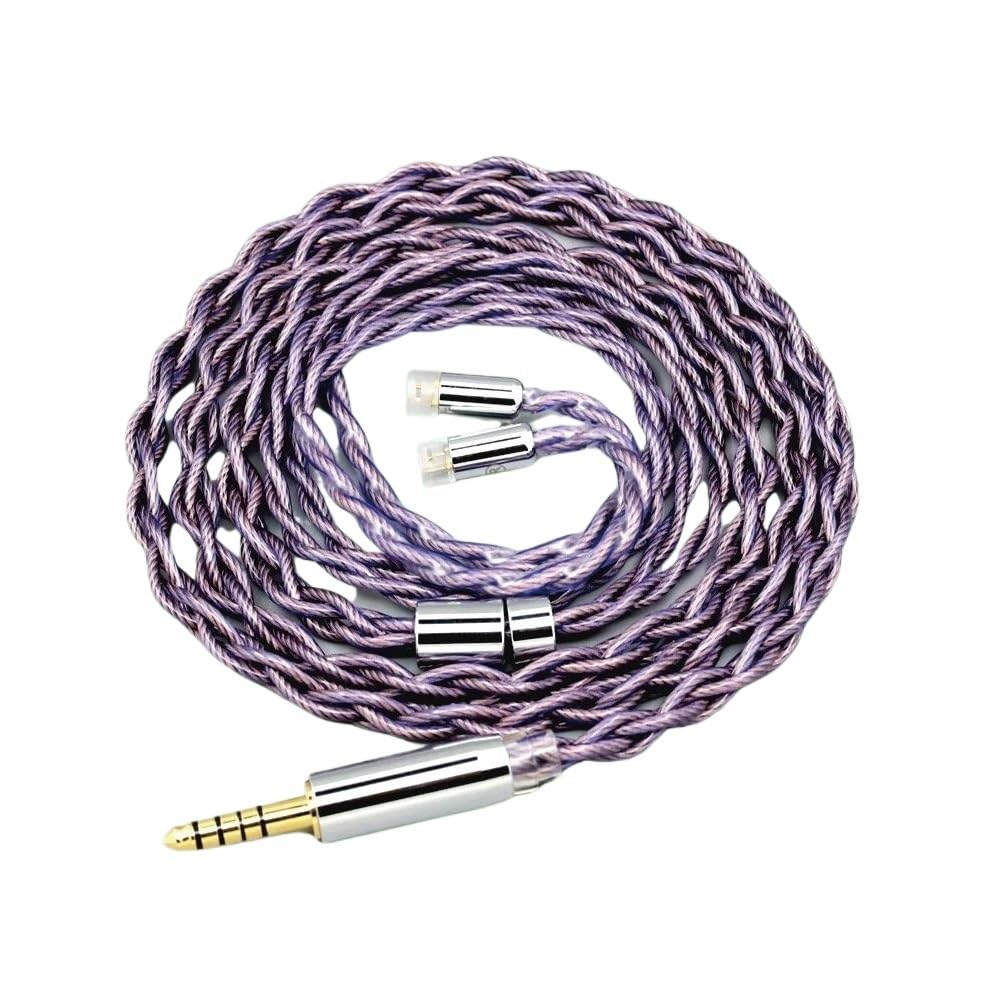 Type2 1.8mm 140 cores Headphone Earphone Cable for IE8 IE8i IE80 IE80s Metal Pin Litz 7N OCC 7866(XLR 4 Pole Male Plug,300cm)