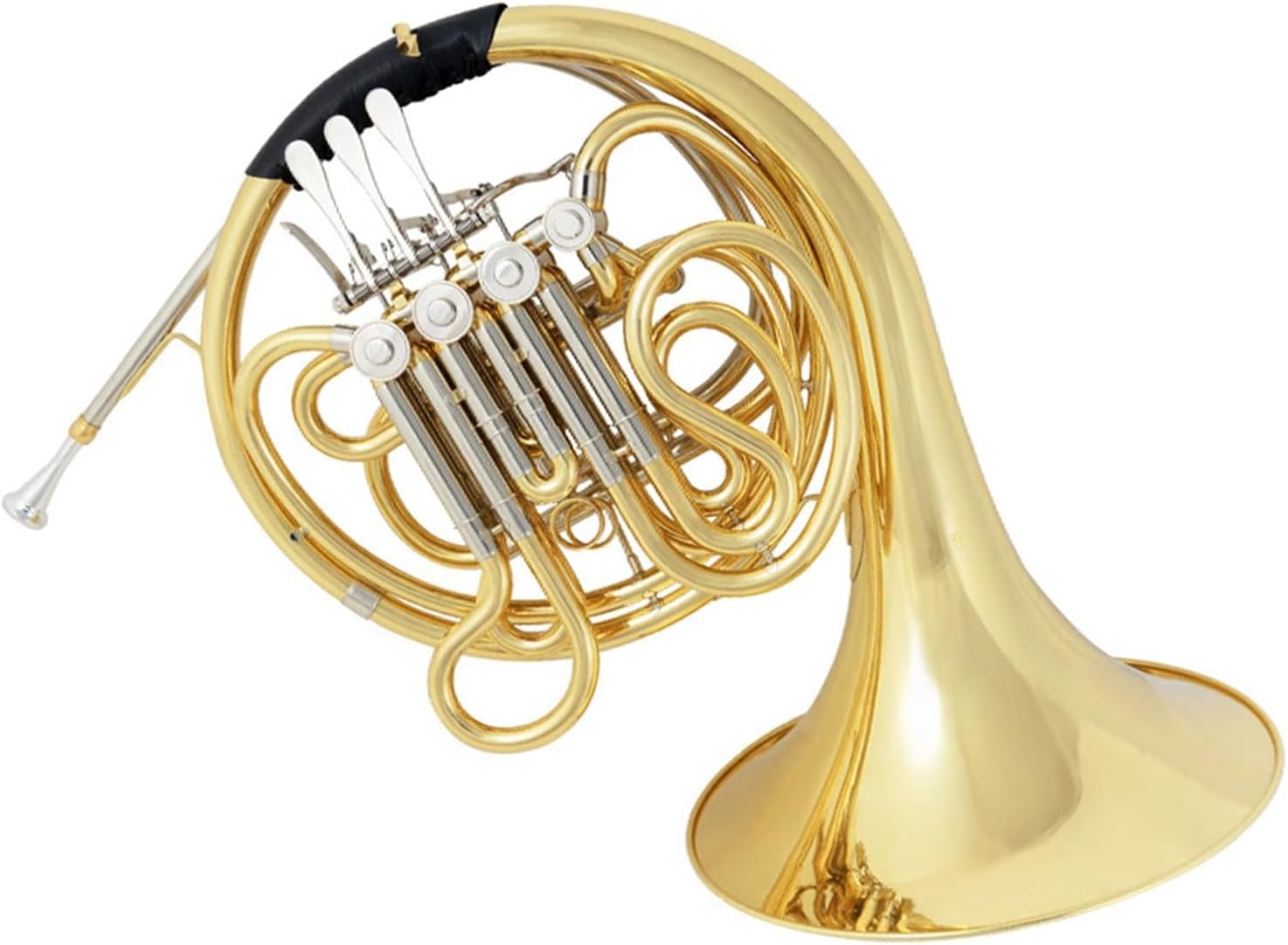 Professional musical instrument for beginners 4 key double row B flat French horn