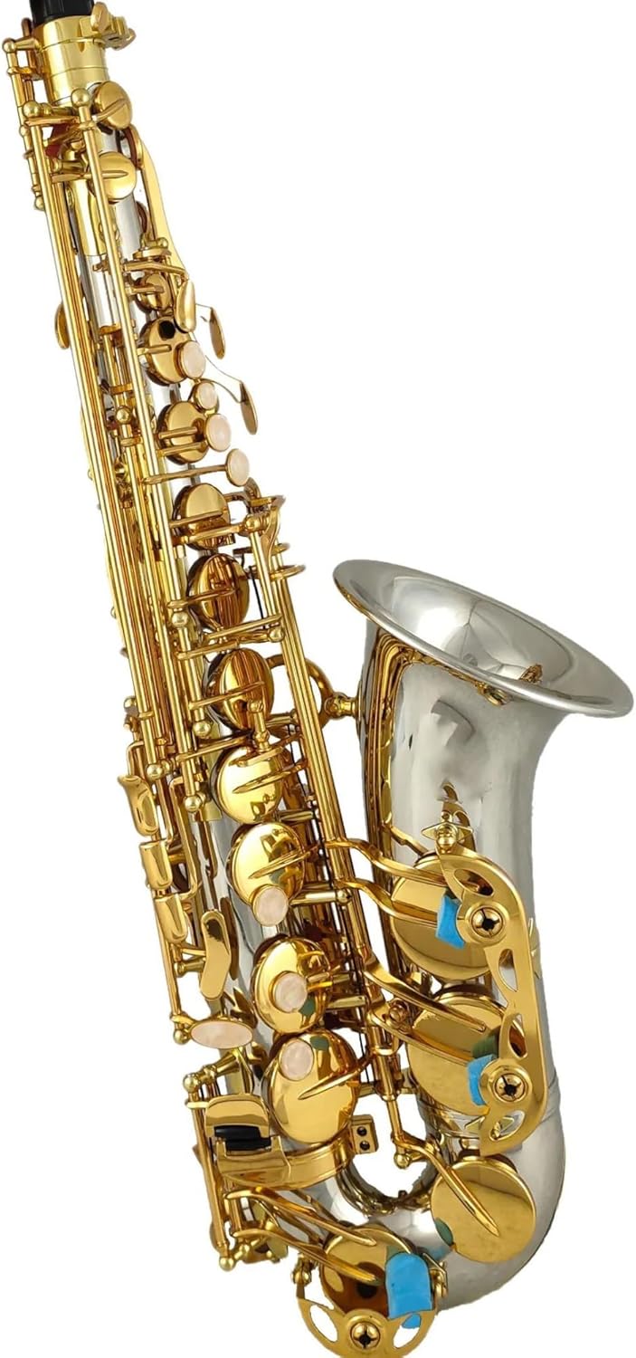 E-Flat Eb Alto Saxophone Gold Keys Cupronickel With Case Wind Music Instrument