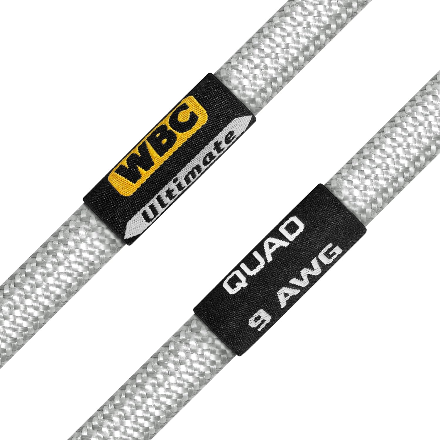 WORLDS BEST CABLES 3 Foot Ultimate - 9 AWG - Ultra-Pure OFC - Premium Audiophile HiFi Bi-Wire Speaker Cable Pair with Eminence Gold Spade (x2) & Banana (x4) Plugs & Silver Tweed Jacket