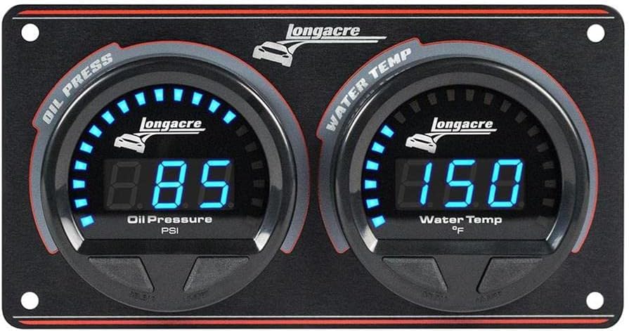 Longacre 52-44660 Digital Elite Waterproof 2 Gauge Set Panel