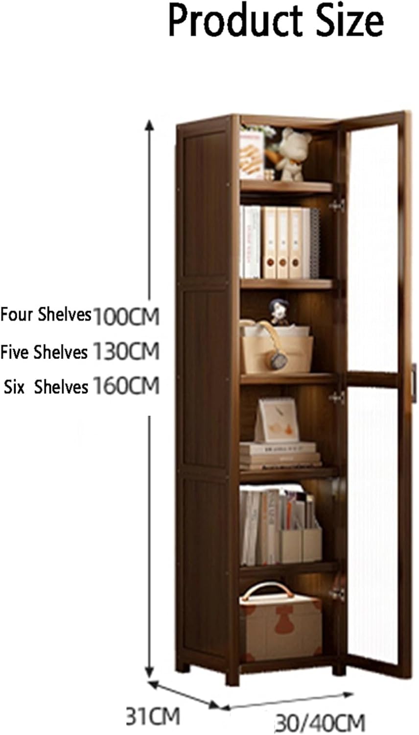 Industrial Bookshelf,4/5/6 Layer Corner Bookcase,Storage Display Rack, Multi-Layer Storage Rack,Corner Shelf, Suitable for Small Space, Office（Brown）(5tier) ()