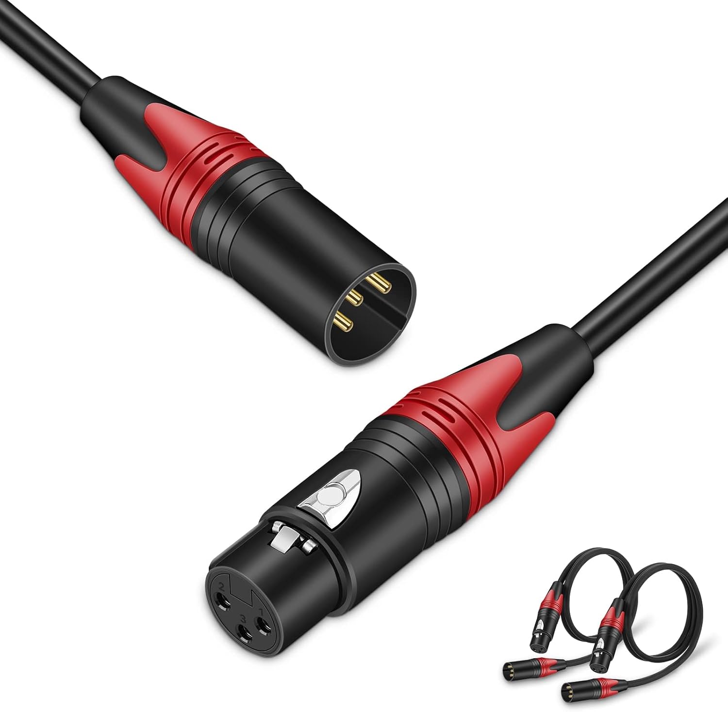 XLR Male to Female Mic Cable 3.5mm 6.5mm RCA Adapter Audio Line (50Meters,XLR M-XLR F)