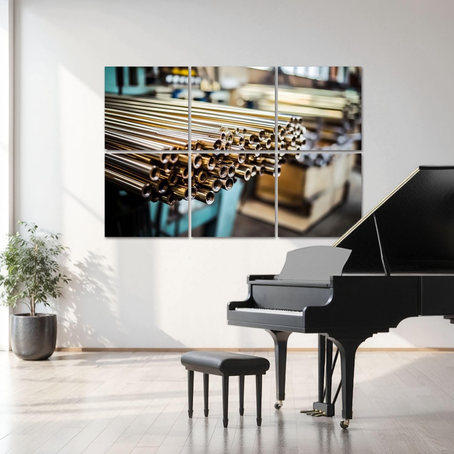 6 Pack Art Acoustic Panels Mechanical industry Sound Absorbing Panel 48