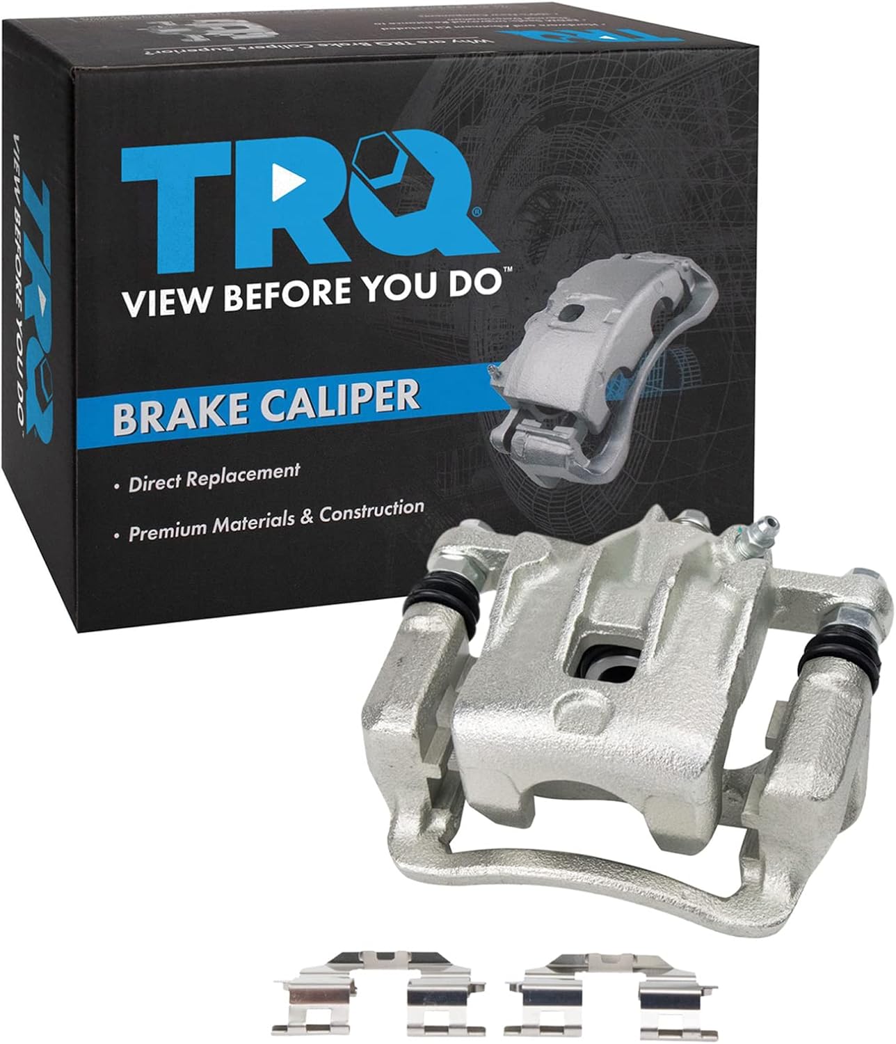 TRQ Rear Left Brake Caliper w/Bracket Drivers Side Compatible with 2010-2013 Kia Soul