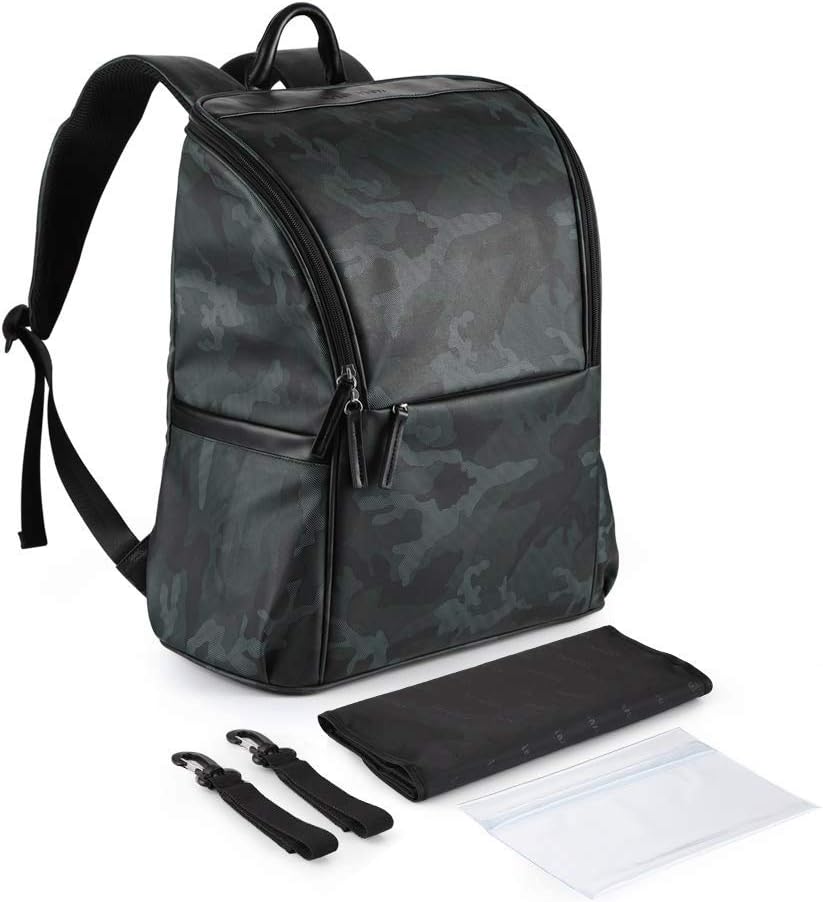 JSEIAJB Backpack Mummy Bag Multi-function Waterproof Camouflage Large Capacity Portable Shoulder Mother Milk Dad(E)