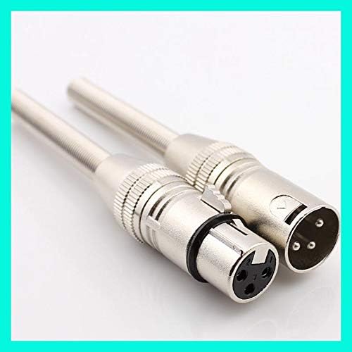 Davitu Electrical Equipments Supplies - 50pcs Long Tail XLR Connector Microphone Plug Connector Audio Amplifier Mixer Plug Adapter Male and Female - (Color: Male)