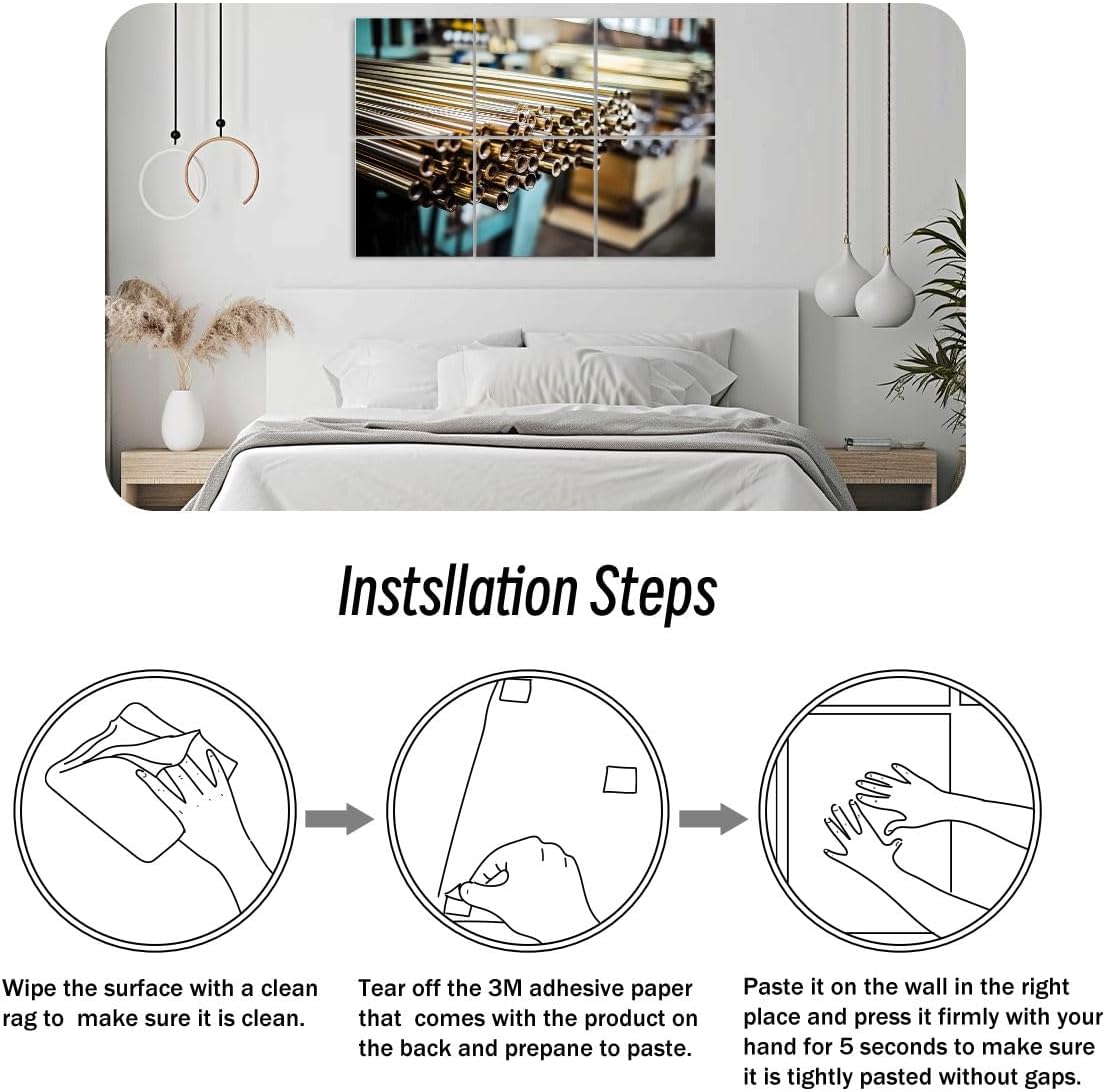 6 Pack Art Acoustic Panels Mechanical industry Sound Absorbing Panel 48