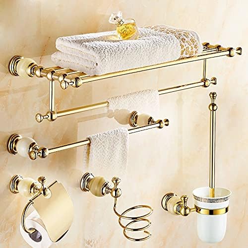 Shower Shelves Bathroom Accessories Set, Corner Shelf Paper Holder, Towel Bar, Soap Basket, Towel Rack, Towel Ring Bathing Accessories (Color : Glass Shelf 2)