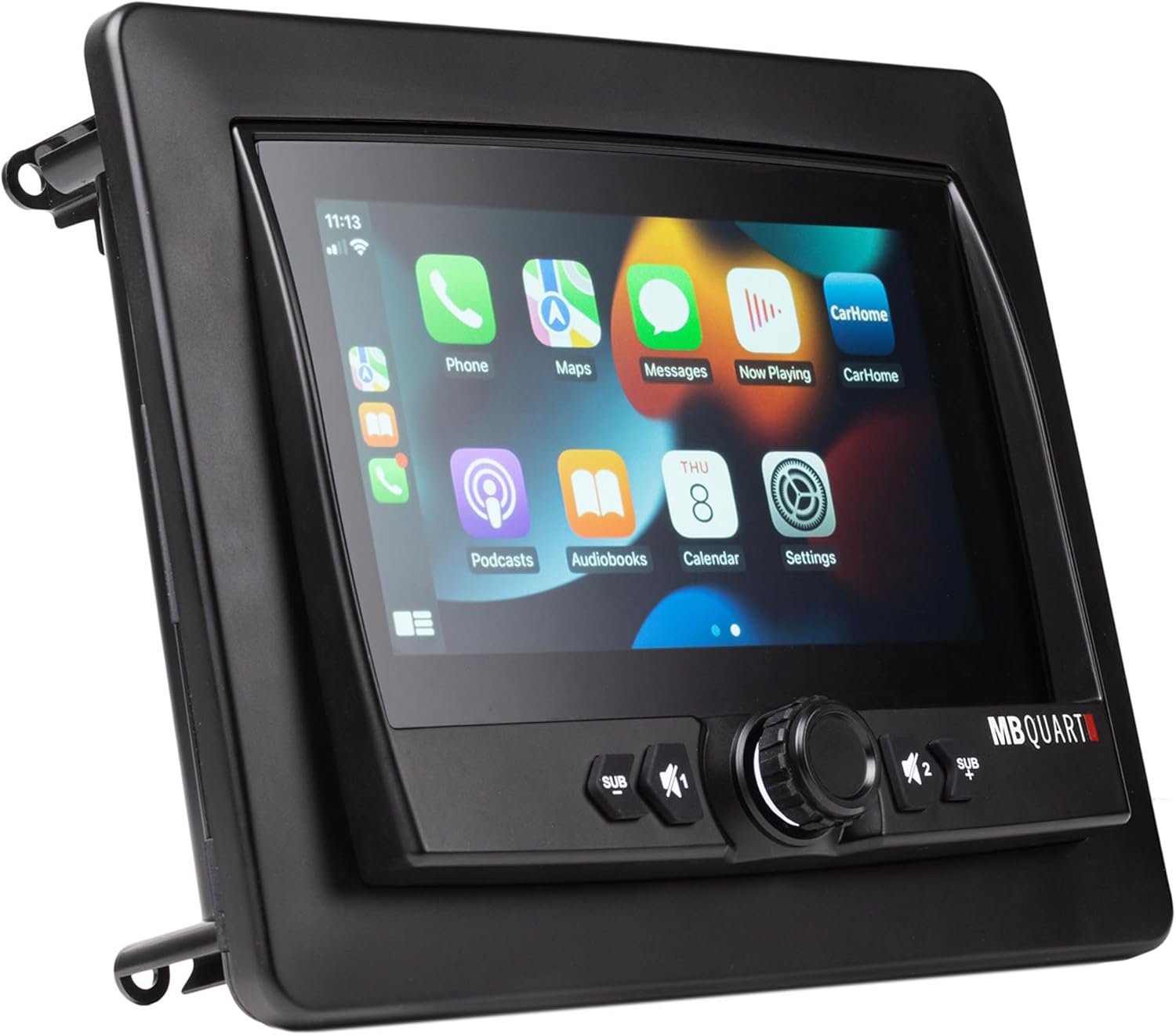 MB Quart Portable Touchscreen Car Stereo Dual Zone Audio System for Boat & UTV, Black