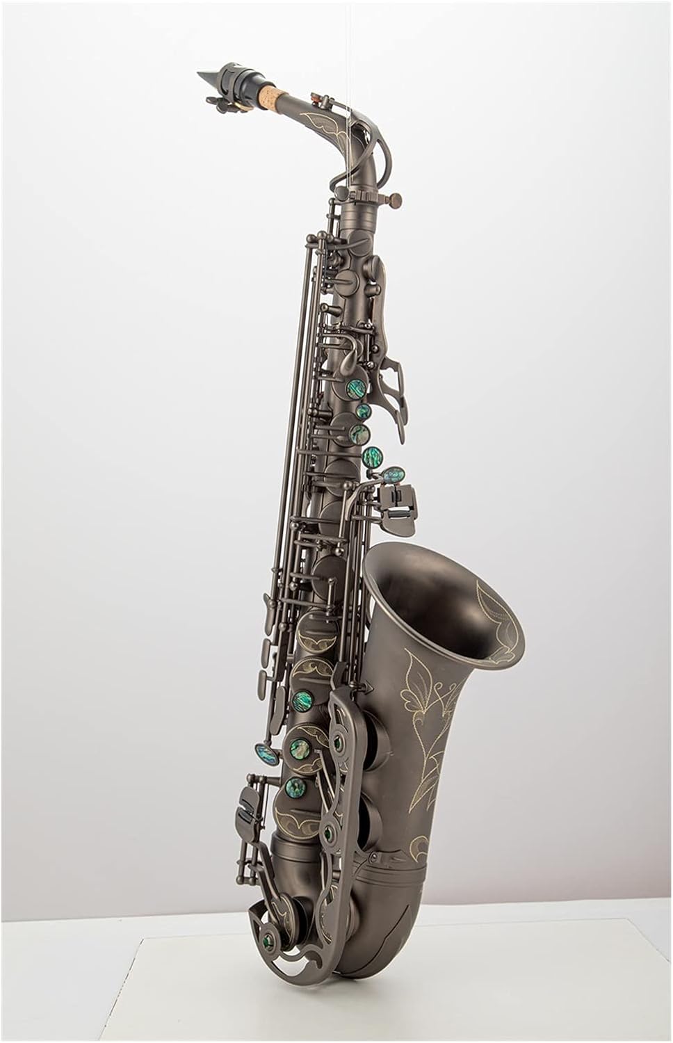 Alto Saxophone E Flat Matte Black Musical Instruments Saxophone Professional Grade Encarved Student Saxophone